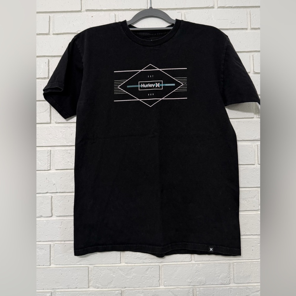 Men’s Hurley Bristol Diamond Black Tee. Size Medium